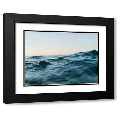 Ocean 60 Black Modern Wood Framed Art Print with Double Matting by Lee, Rachel