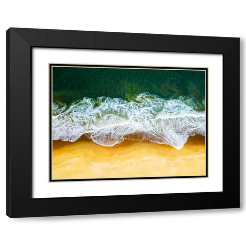 Ocean 61 Black Modern Wood Framed Art Print with Double Matting by Lee, Rachel