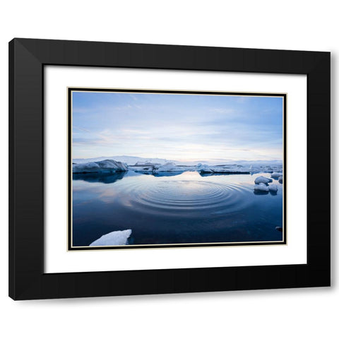 Ocean 7 Black Modern Wood Framed Art Print with Double Matting by Lee, Rachel