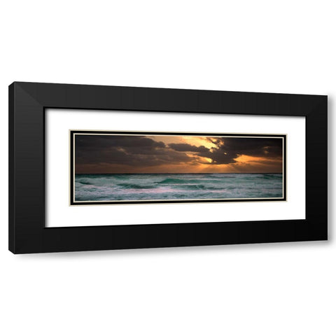 Ocean 9 Black Modern Wood Framed Art Print with Double Matting by Lee, Rachel