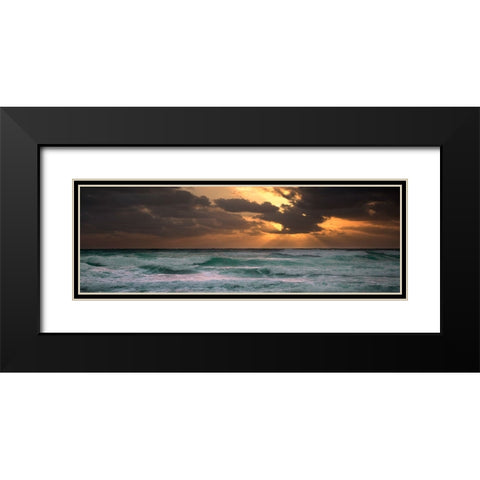Ocean 9 Black Modern Wood Framed Art Print with Double Matting by Lee, Rachel