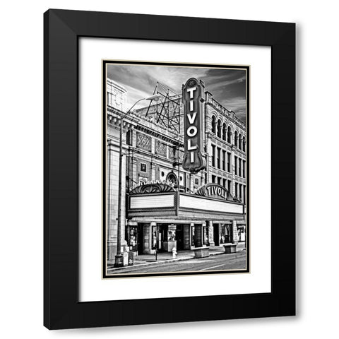 Old Tivoli BW Black Modern Wood Framed Art Print with Double Matting by Lee, Rachel