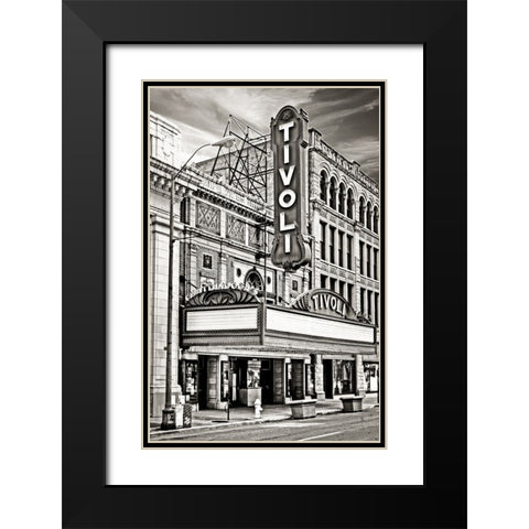 Old Tivoli Sepia Black Modern Wood Framed Art Print with Double Matting by Lee, Rachel