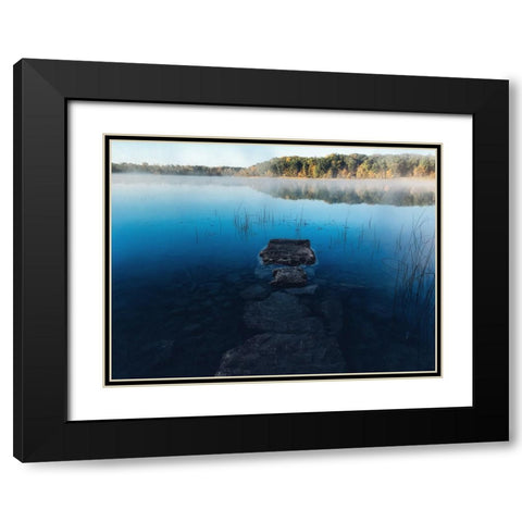 Pier 2 Black Modern Wood Framed Art Print with Double Matting by Lee, Rachel