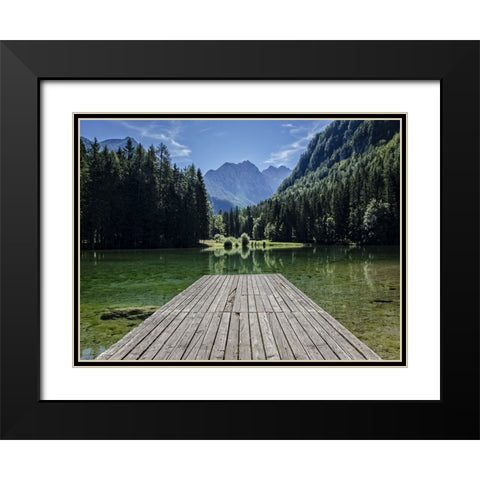 Pier 8 Black Modern Wood Framed Art Print with Double Matting by Lee, Rachel