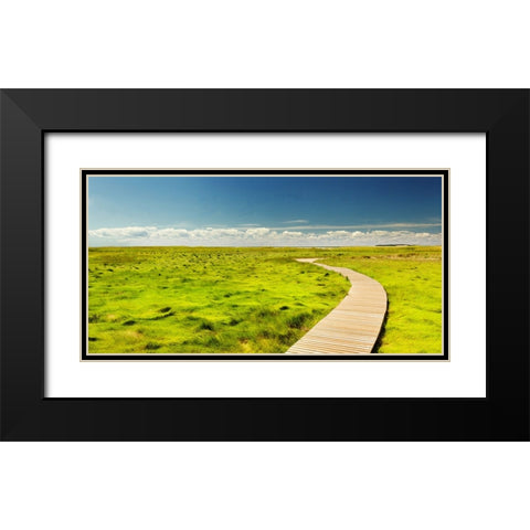 Pier 9 Black Modern Wood Framed Art Print with Double Matting by Lee, Rachel