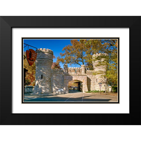 Point Park Gate 2 Black Modern Wood Framed Art Print with Double Matting by Lee, Rachel