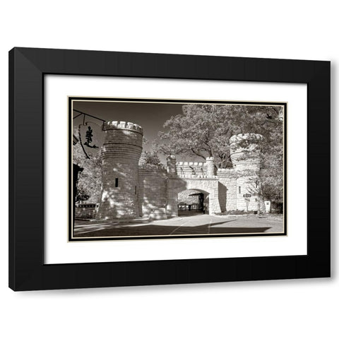 Point Park Gate 2 Sepia Black Modern Wood Framed Art Print with Double Matting by Lee, Rachel