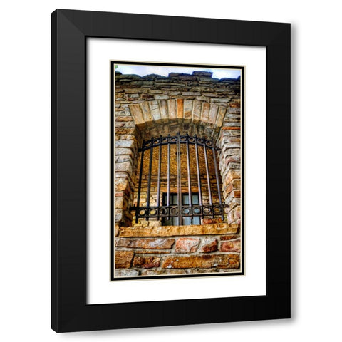 Point Park Gate Window Black Modern Wood Framed Art Print with Double Matting by Lee, Rachel