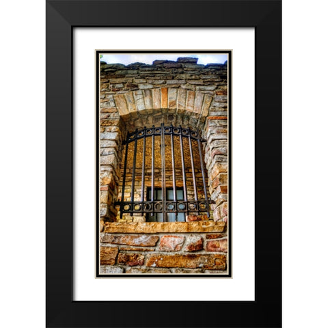 Point Park Gate Window Black Modern Wood Framed Art Print with Double Matting by Lee, Rachel