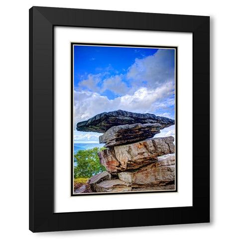 Point Rock Now 2 Black Modern Wood Framed Art Print with Double Matting by Lee, Rachel