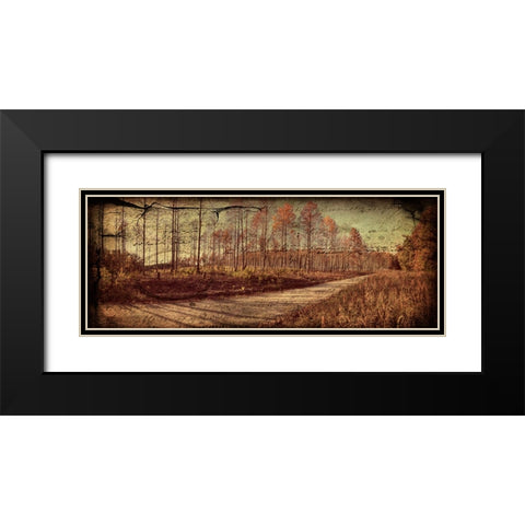 Prentice Road Pano Vintage Black Modern Wood Framed Art Print with Double Matting by Lee, Rachel