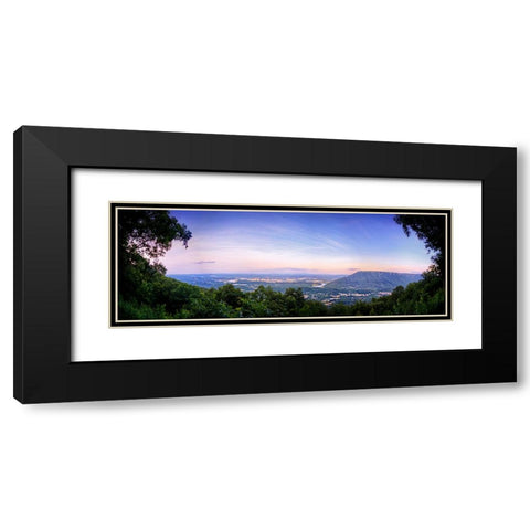 Raccoon to Lookout Black Modern Wood Framed Art Print with Double Matting by Lee, Rachel