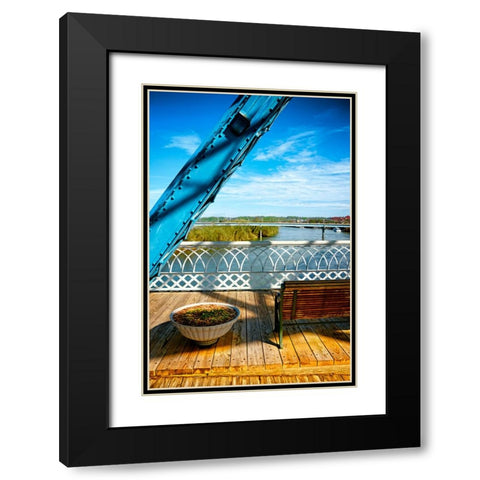 Rail and Bench Black Modern Wood Framed Art Print with Double Matting by Lee, Rachel