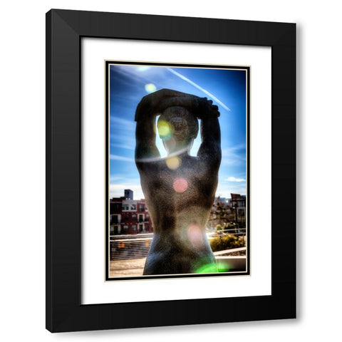 Reflecting Black Modern Wood Framed Art Print with Double Matting by Lee, Rachel