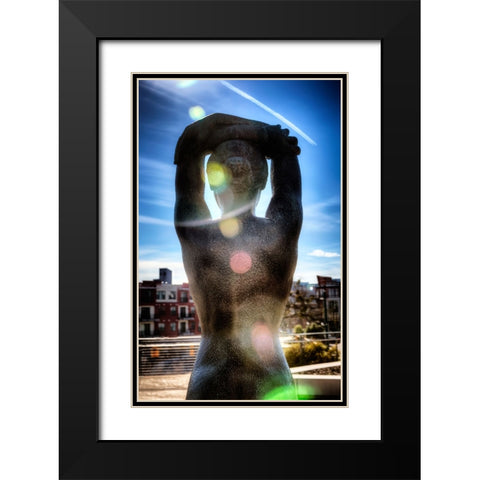 Reflecting Black Modern Wood Framed Art Print with Double Matting by Lee, Rachel