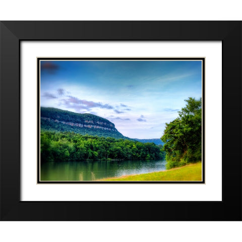 River Gorge 2 Black Modern Wood Framed Art Print with Double Matting by Lee, Rachel