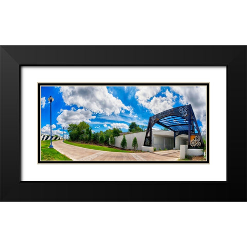 Riverwalk 3 Black Modern Wood Framed Art Print with Double Matting by Lee, Rachel