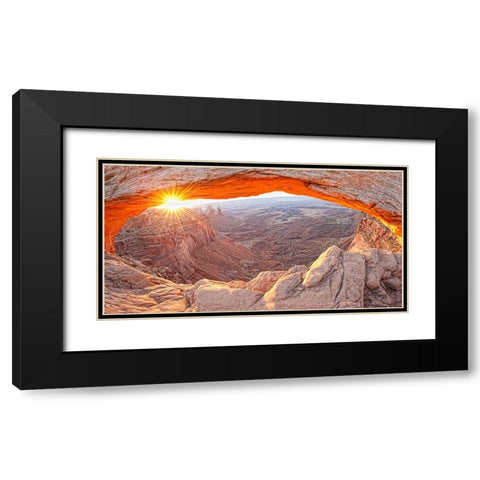 Rock Bridge Black Modern Wood Framed Art Print with Double Matting by Lee, Rachel