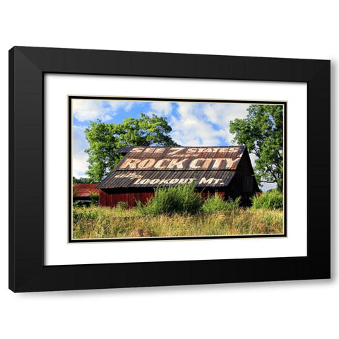 Rock City Barn 1 Black Modern Wood Framed Art Print with Double Matting by Lee, Rachel