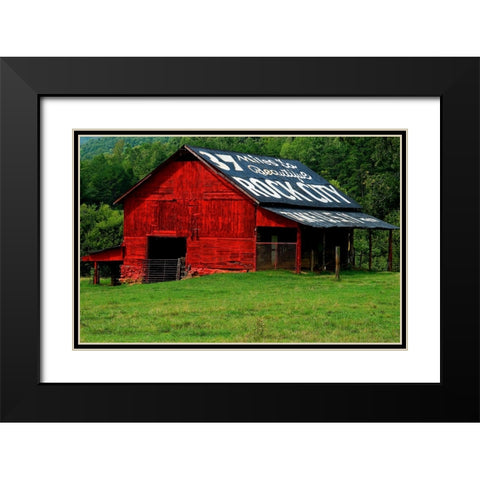 Rock City Barn 4 Black Modern Wood Framed Art Print with Double Matting by Lee, Rachel