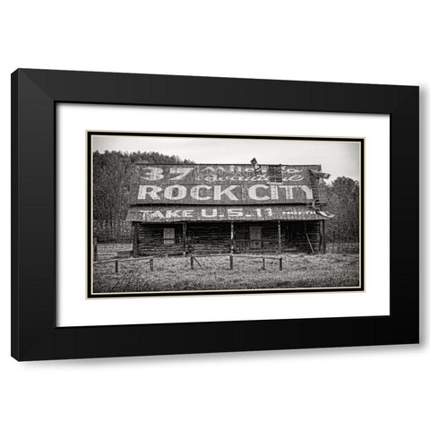 Rock City Barn 5 Black Modern Wood Framed Art Print with Double Matting by Lee, Rachel