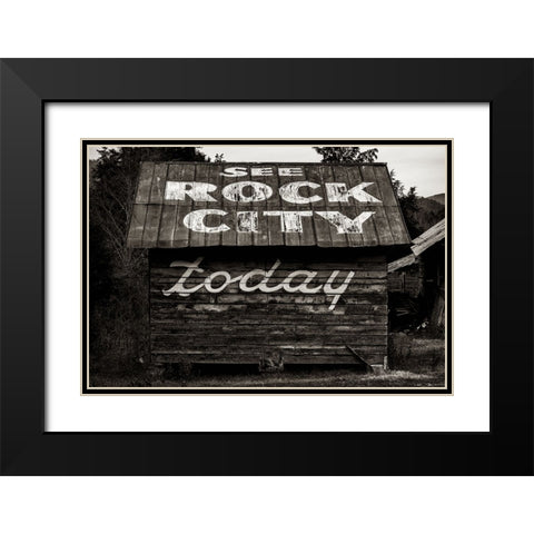 Rock City Barn 6 Black Modern Wood Framed Art Print with Double Matting by Lee, Rachel