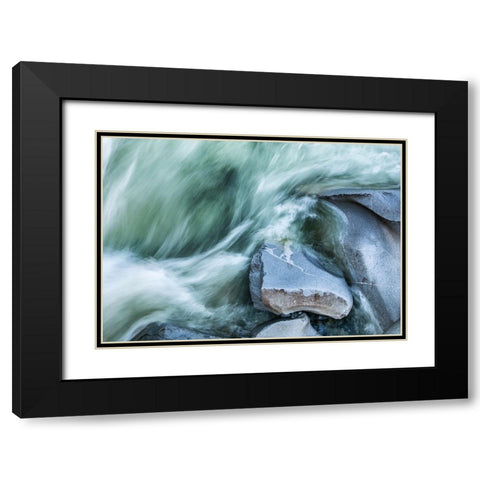 Rocks 11 Black Modern Wood Framed Art Print with Double Matting by Lee, Rachel