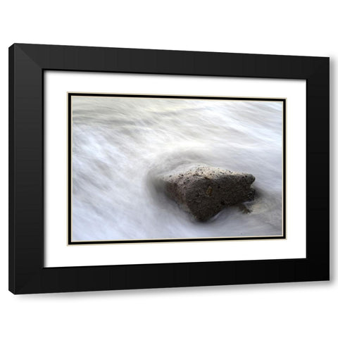 Rocks 12 Black Modern Wood Framed Art Print with Double Matting by Lee, Rachel