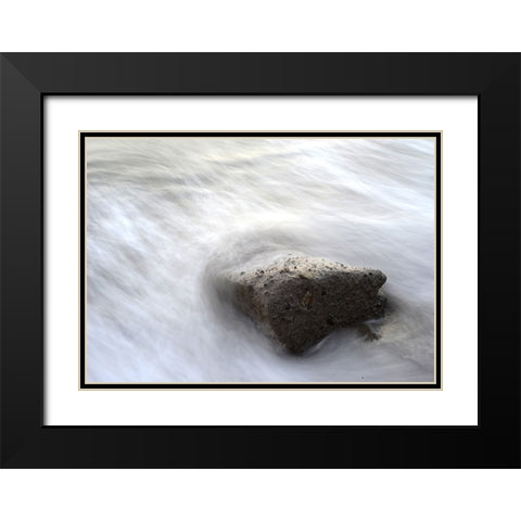 Rocks 12 Black Modern Wood Framed Art Print with Double Matting by Lee, Rachel