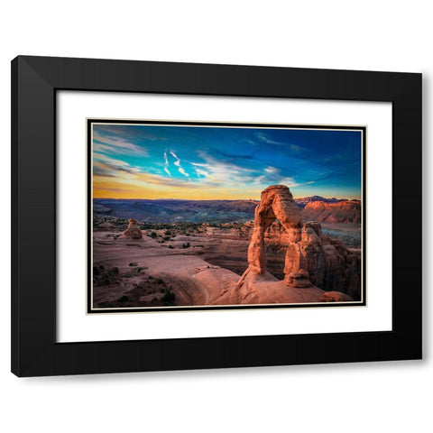 Rocks 13 Black Modern Wood Framed Art Print with Double Matting by Lee, Rachel