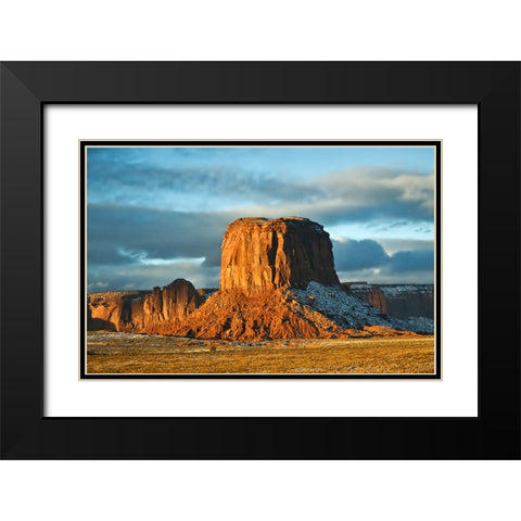 Rocks 15 Black Modern Wood Framed Art Print with Double Matting by Lee, Rachel