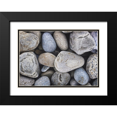 Rocks 16 Black Modern Wood Framed Art Print with Double Matting by Lee, Rachel
