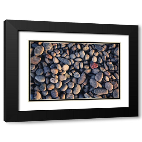 Rocks 3 Black Modern Wood Framed Art Print with Double Matting by Lee, Rachel