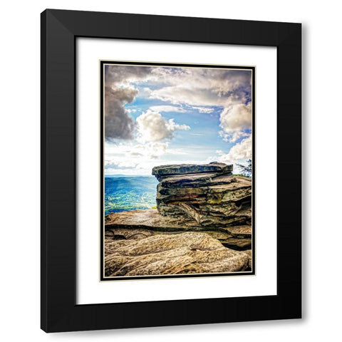 Rocks In Front of Lookout Valley Black Modern Wood Framed Art Print with Double Matting by Lee, Rachel