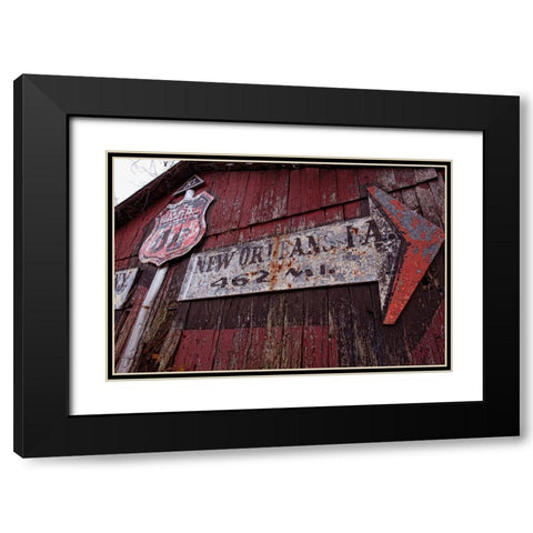 Route 11 Barn New Orleans Black Modern Wood Framed Art Print with Double Matting by Lee, Rachel