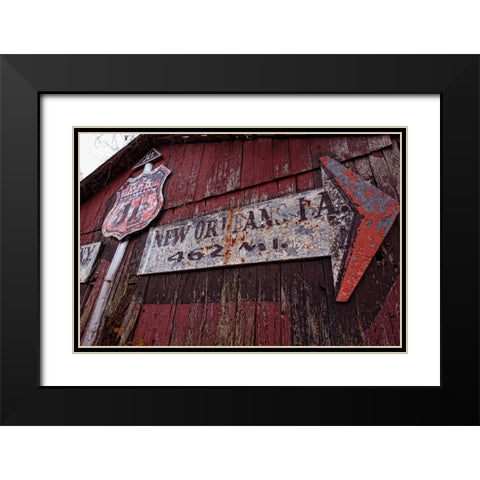 Route 11 Barn New Orleans Black Modern Wood Framed Art Print with Double Matting by Lee, Rachel