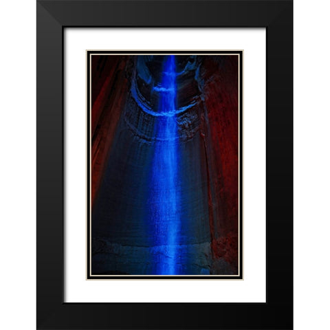 Ruby Falls 1 Black Modern Wood Framed Art Print with Double Matting by Lee, Rachel