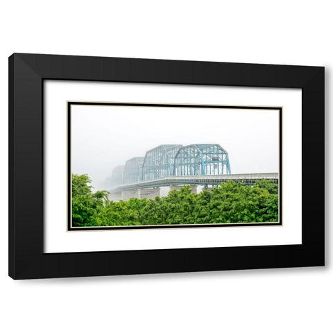 Scenic City 102 Black Modern Wood Framed Art Print with Double Matting by Lee, Rachel