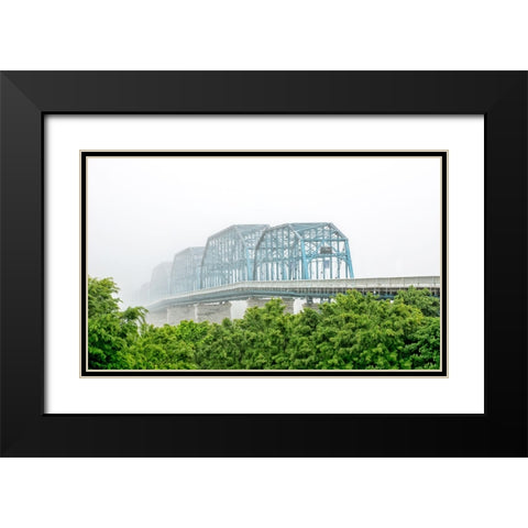 Scenic City 102 Black Modern Wood Framed Art Print with Double Matting by Lee, Rachel