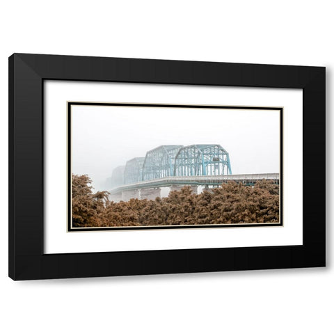Scenic City 102 Custom Color Black Modern Wood Framed Art Print with Double Matting by Lee, Rachel