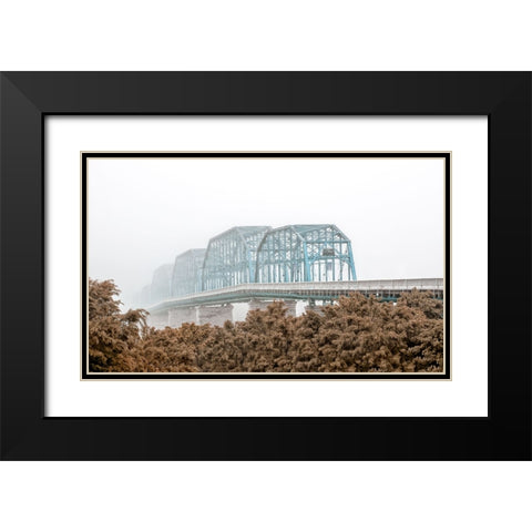 Scenic City 102 Custom Color Black Modern Wood Framed Art Print with Double Matting by Lee, Rachel
