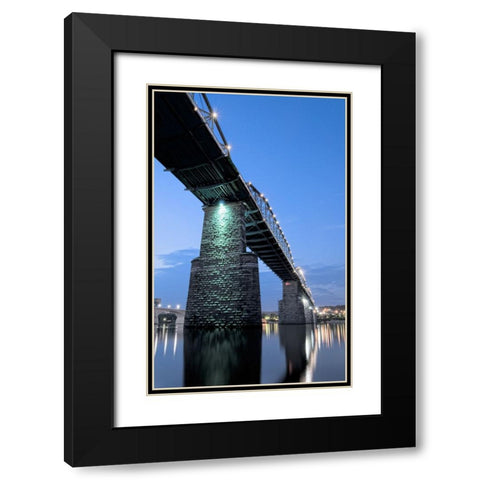 Scenic City 103 Black Modern Wood Framed Art Print with Double Matting by Lee, Rachel
