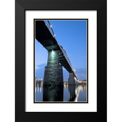 Scenic City 103 Black Modern Wood Framed Art Print with Double Matting by Lee, Rachel