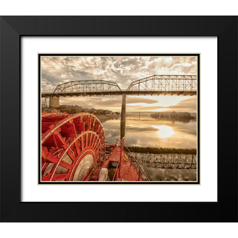 Scenic City 106 Black Modern Wood Framed Art Print with Double Matting by Lee, Rachel