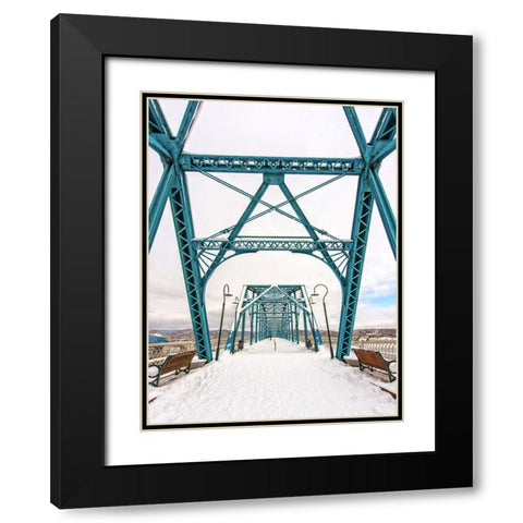 Scenic City 116 Black Modern Wood Framed Art Print with Double Matting by Lee, Rachel