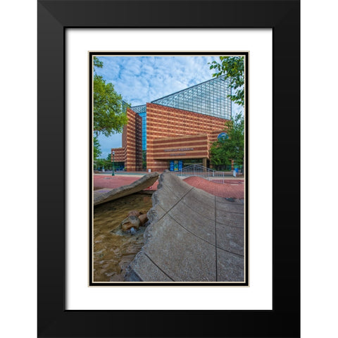 Scenic City 119 Black Modern Wood Framed Art Print with Double Matting by Lee, Rachel