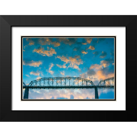 Scenic City 120 Black Modern Wood Framed Art Print with Double Matting by Lee, Rachel