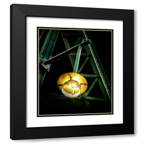 Scenic City 127 Black Modern Wood Framed Art Print with Double Matting by Lee, Rachel