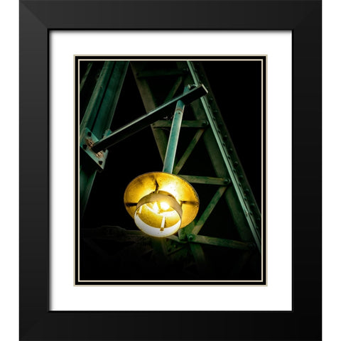 Scenic City 127 Black Modern Wood Framed Art Print with Double Matting by Lee, Rachel
